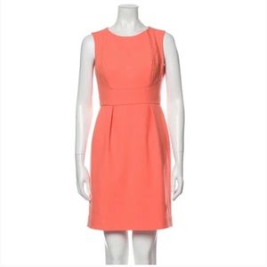 Shoshanna Cap Sleeve Cut Out Back Sheath Dress, Coral, size 2